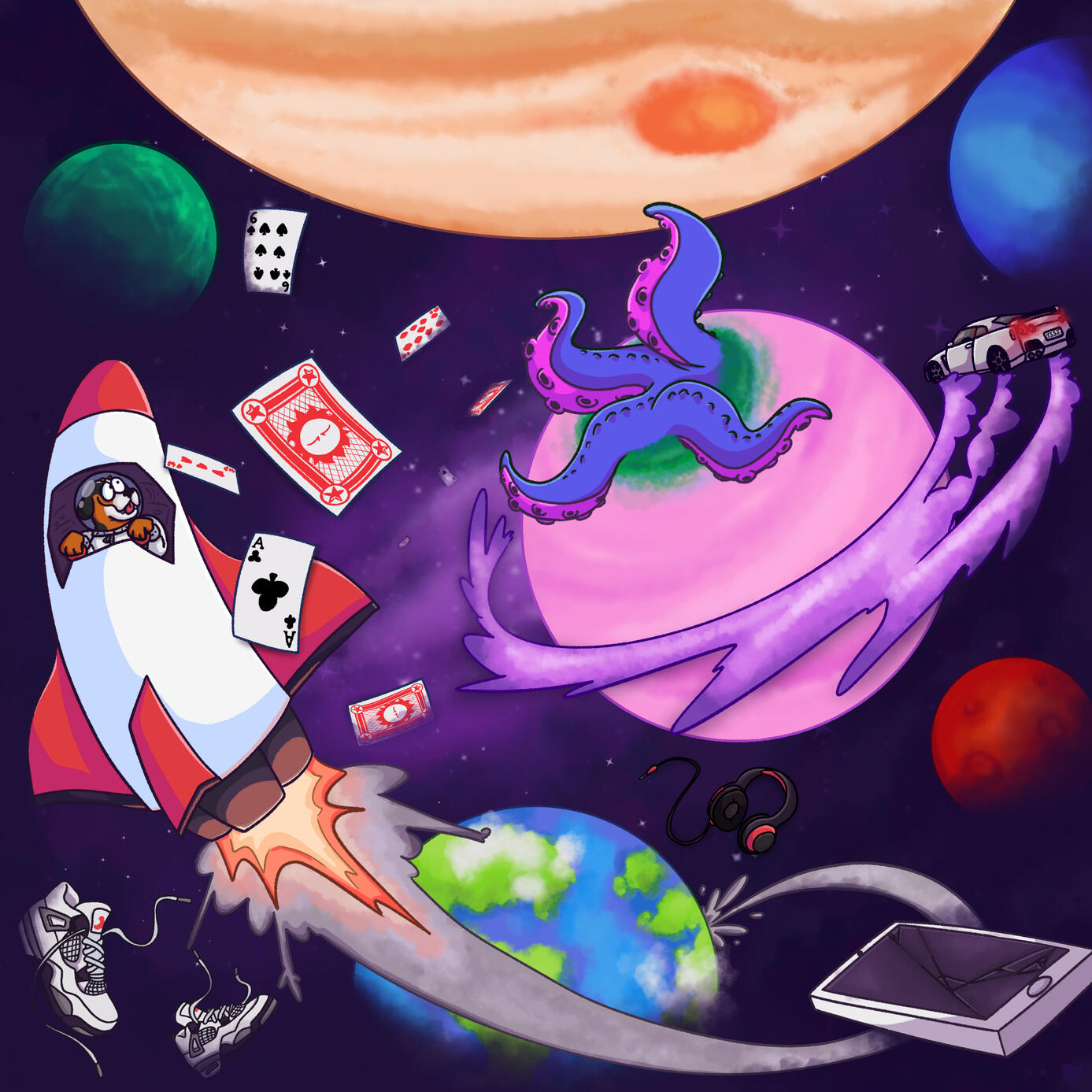 Album cover for "The Sun Sleeps Too"
