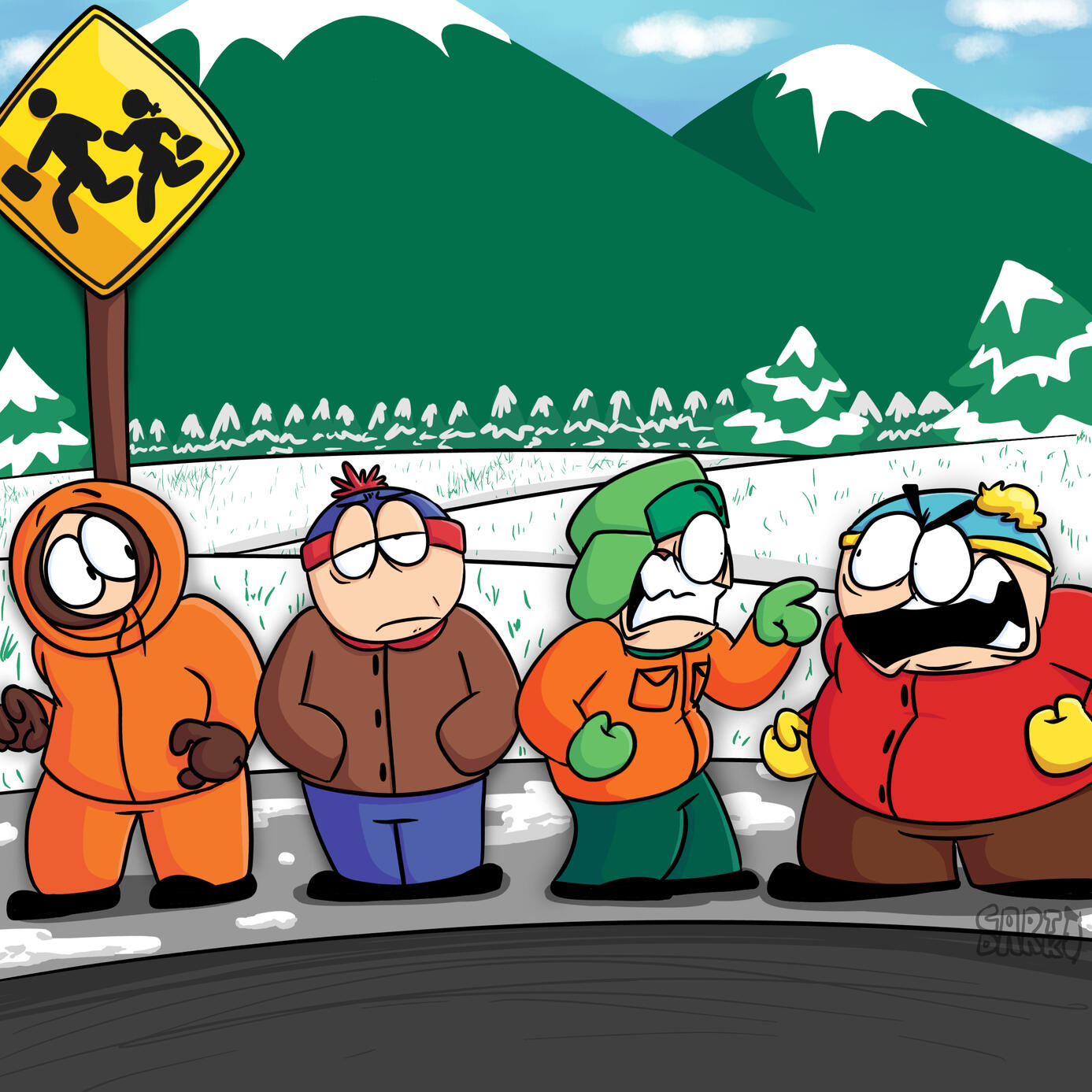 Fan art of the show "South Park"