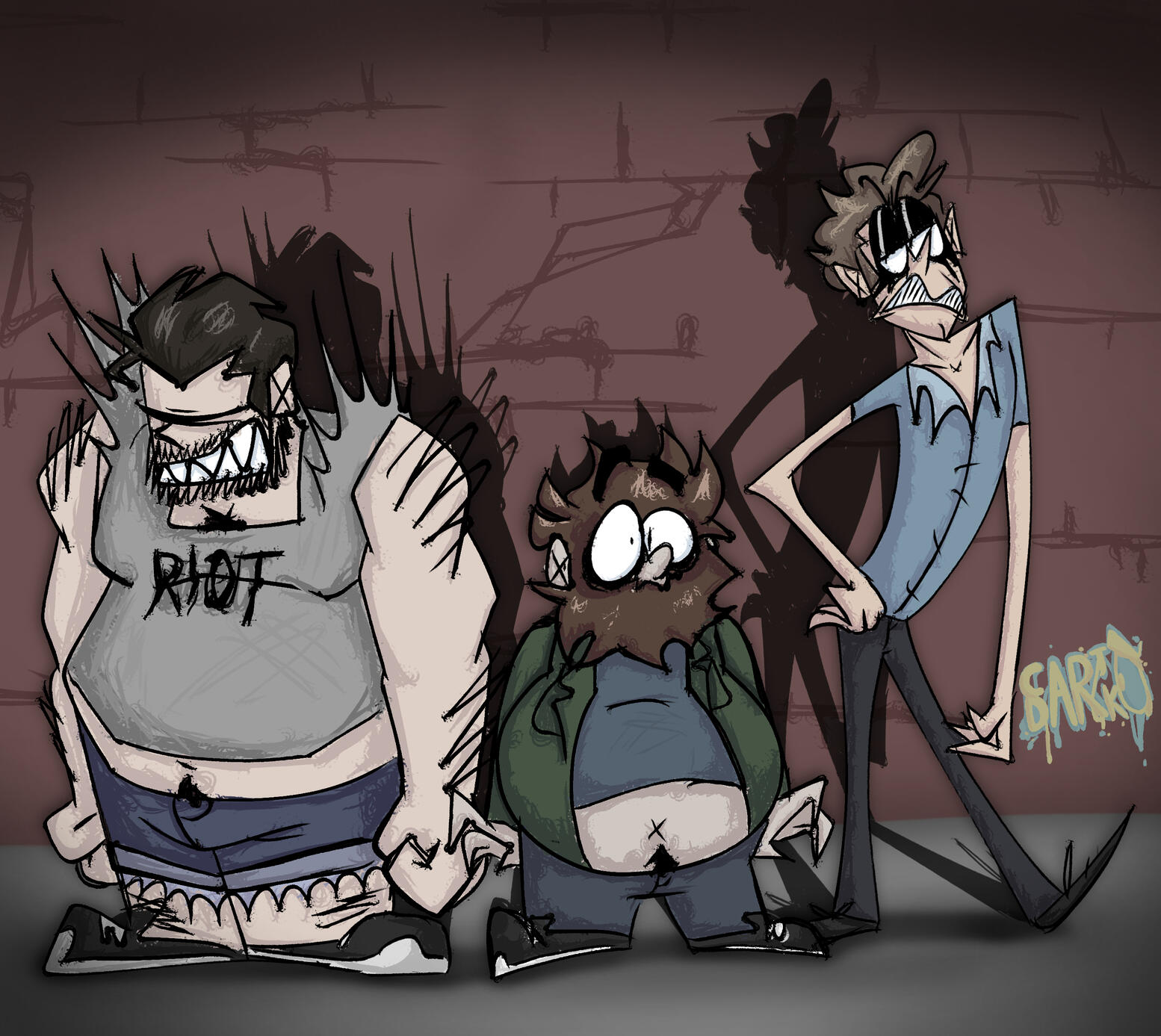 Fan art of the FX show "It's Always Sunny in Philadelphia"