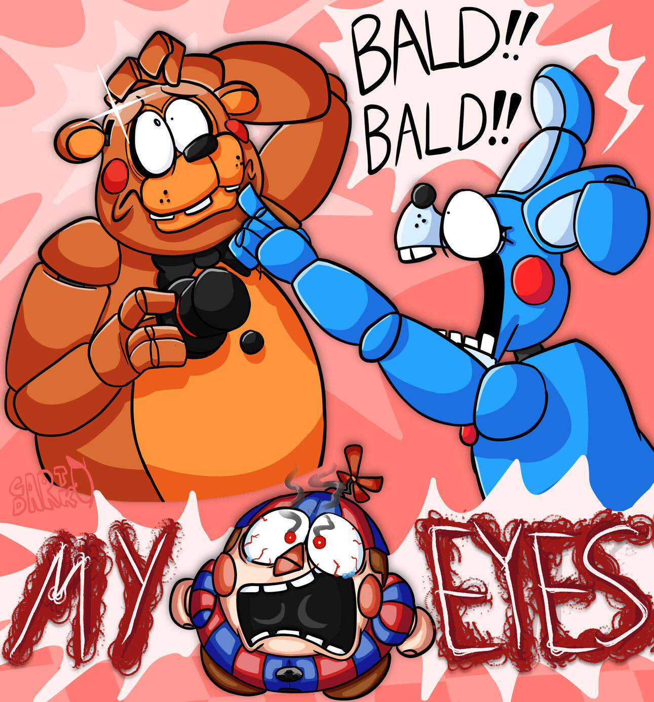 Fan art of the Scott Cawthon game "Five Nights at Freddy's 2"